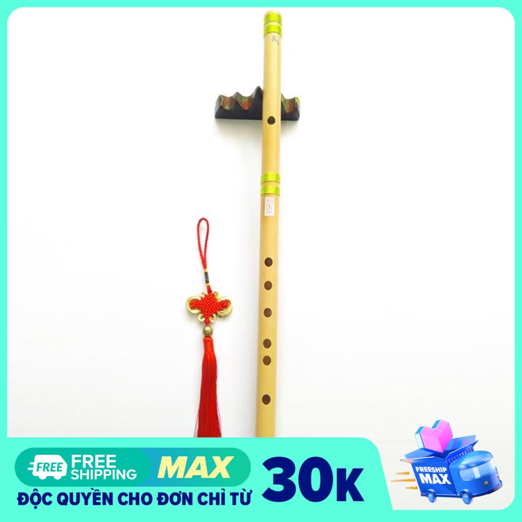 Sáo trúc cổ trang chuẩn âm tone si giáng Bb4 chuẩn beat nhạc, tặng dây treo tua rua trang trí nhiều màu Xưởng Sáo Hoàng Lâm