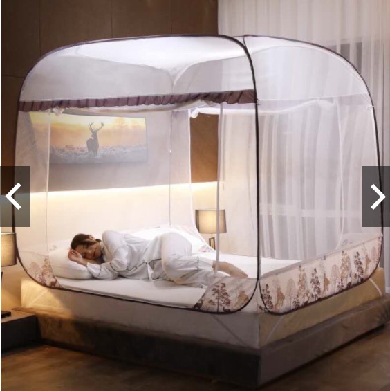 Màn chụp cao cấp đỉnh vuông có cửa, 1m8x2m/1,6m x 2m/2m x 2,2m hàng việt nam- có ảnh thật