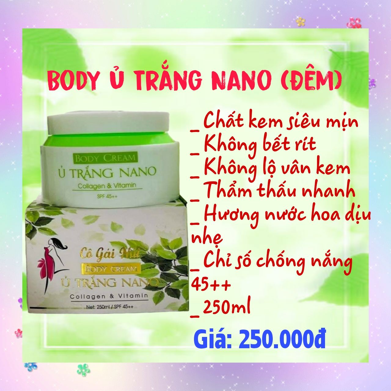 Body ủ trắng Nano CÔ GÁI NÚI _ Ban đêm