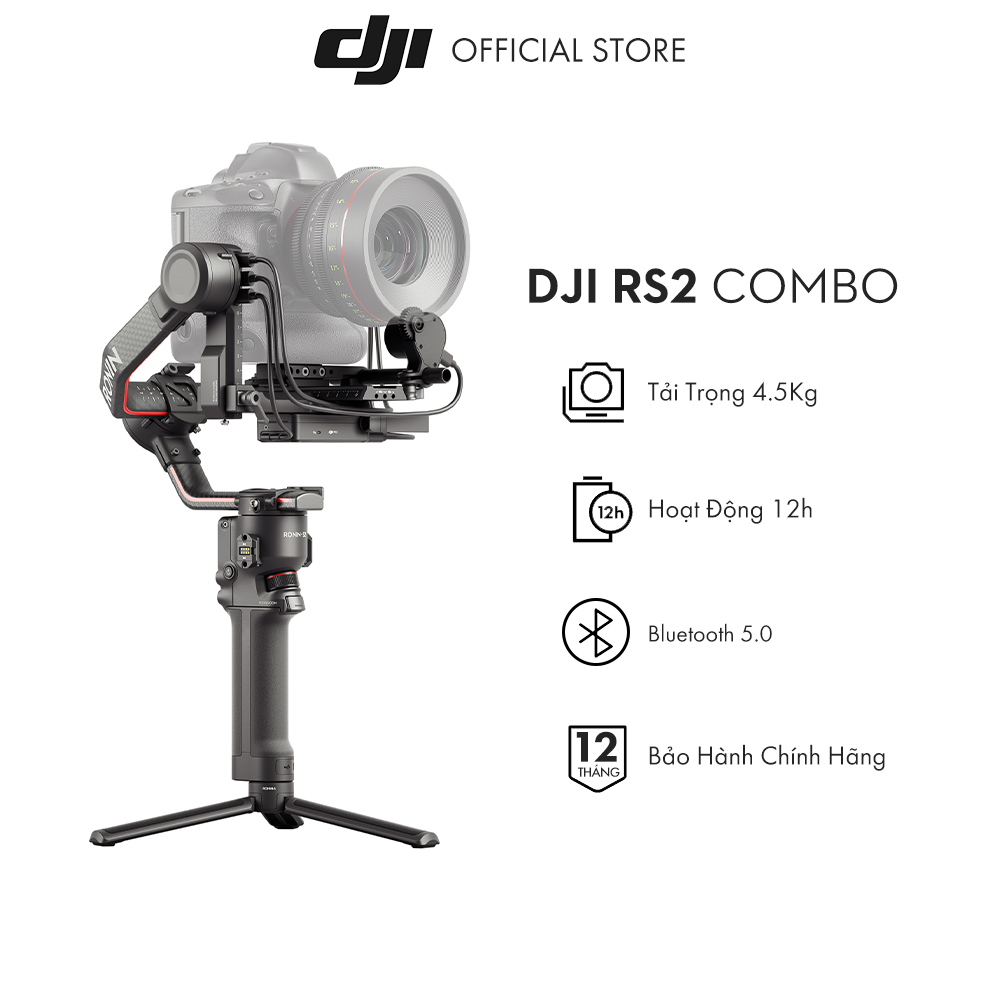 Tay cầm gimbal chống rung dji rs2 combo hàng chính hãng bảo hành 12 tháng 1 đổi 1
