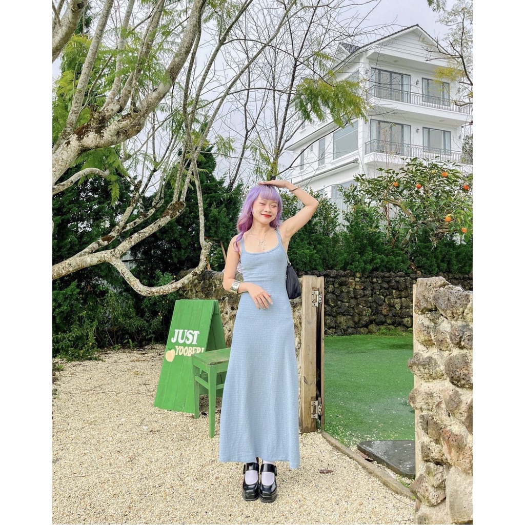 Tiffany Dress - Đầm thun dây dáng dài dáng Remmus cho nữ
