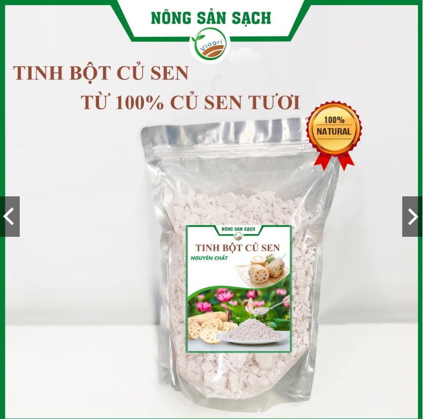 Bột củ sen tinh chất 100% nguyên chất từ củ sen tươi, làm đẹp, tốt cho sức khỏe