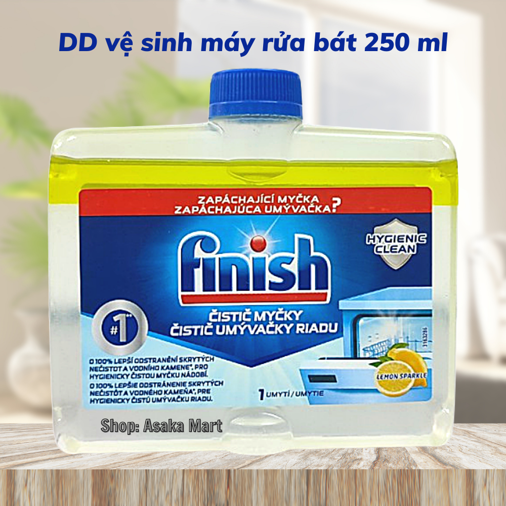 Dung dịch vệ sinh máy rửa bát Finish viên vệ sinh máy viên finish dùng cho máy rửa bát máy rửa chén