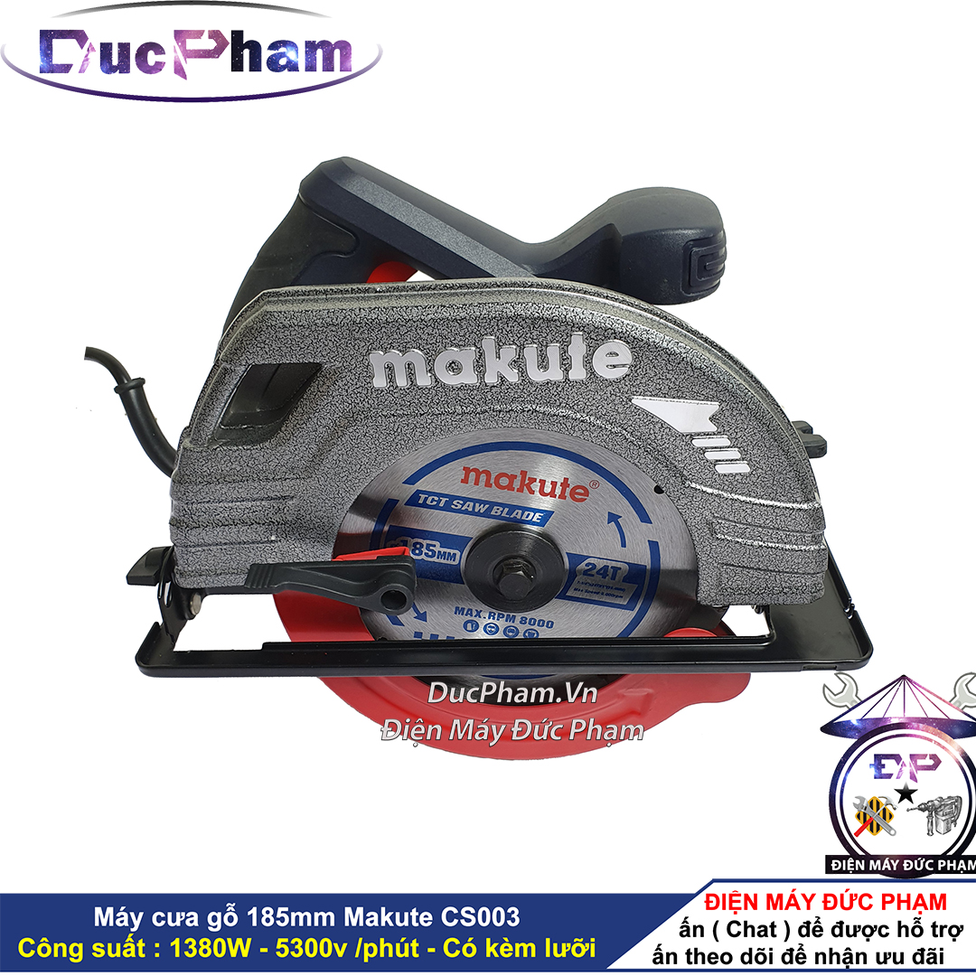 Máy cưa gỗ 185mm makute cs003 bền vĩnh viễn - máy cưa gỗ cầm tay mini - máy cắt gỗ