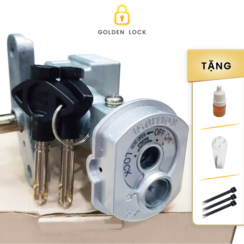 Bộ ổ khoá 8 cạnh xe Nouvo 4 nắp từ chống trộm hàng Đài Loan