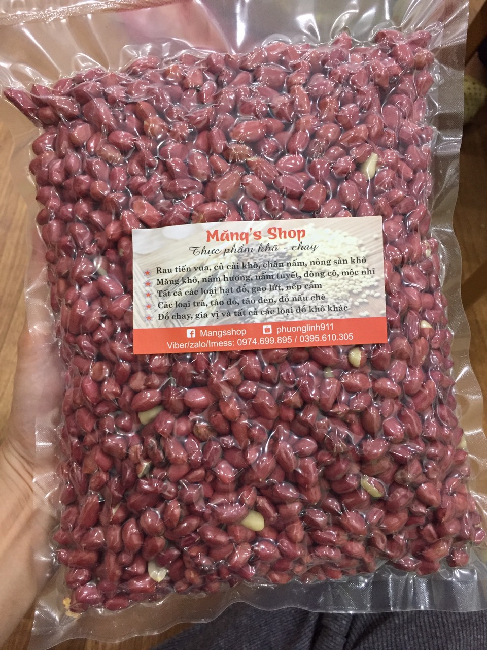 Lạc đỏ quê chuẩn: Sạch, thơm, bùi (Gói 1kg hút chân không)