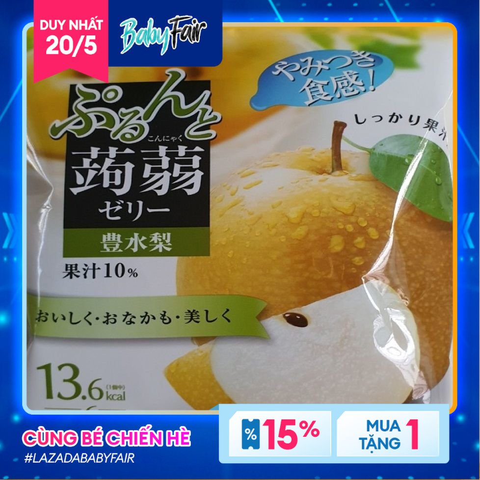 Thạch trái cây Orihiro vị Lê 6 Viên Nhật bản