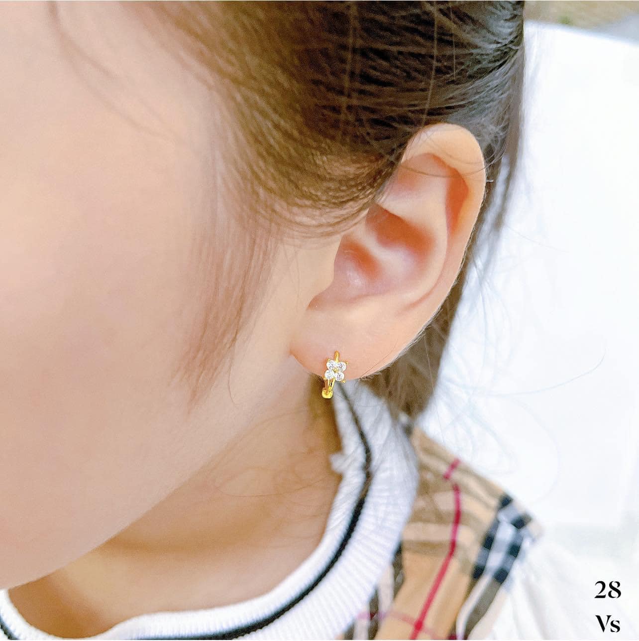 1 đôi Bông tai vàng tây cho trẻ em MS29