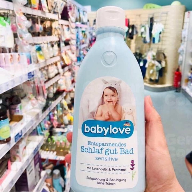 Sữa tắm cho bé thư giãn ngủ ngon babylove chai 500ml chính hãng đức - german corner hàng đức nội địa