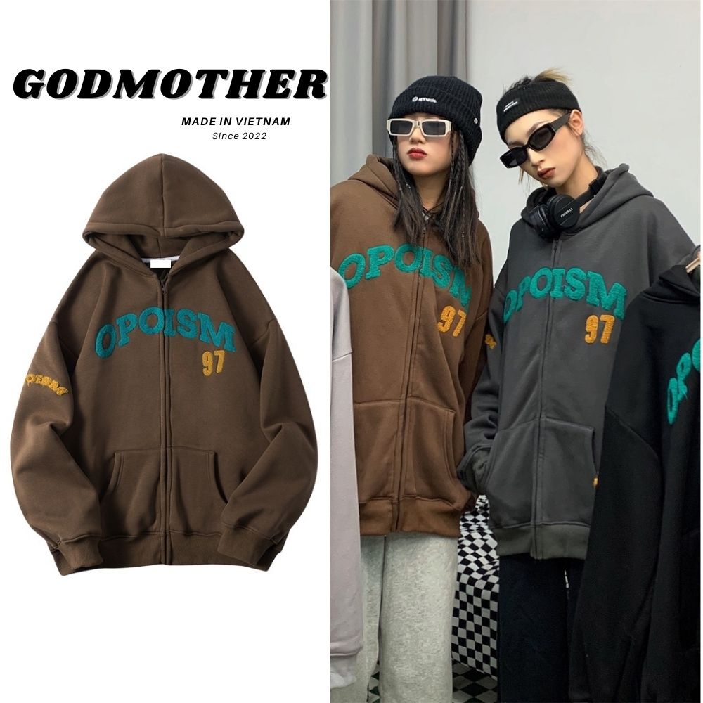 Áo khoác hoodie opoism, áo nỉ hoodie mới 2022 godmother