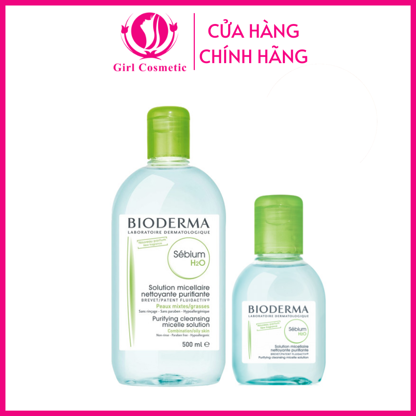 Nước Tẩy Trang Bioderma Sébium H2O dành cho da dầu mụn, da hỗn hợp thiên dầu giúp làm sạch da, kiểm soát nhờn, dưỡng da an toàn hiệu quả