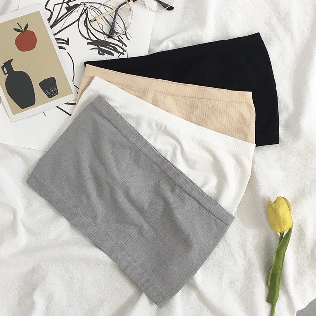 Áo ống cotton học sinh nữ không mút, áo bra cúp ngực trơn nhiều màu - ob005