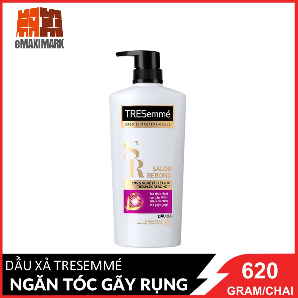 Dầu xả Tresemme Salon Rebond Ngăn tóc gãy rụng (Trắng) 620g
