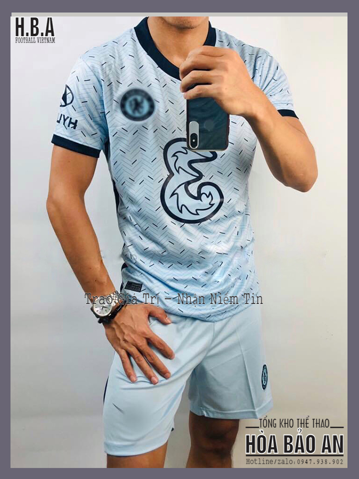 Bộ Quần Áo Bóng Đá CLB Chelsea Sân khách cao cấp mùa 2020/2021