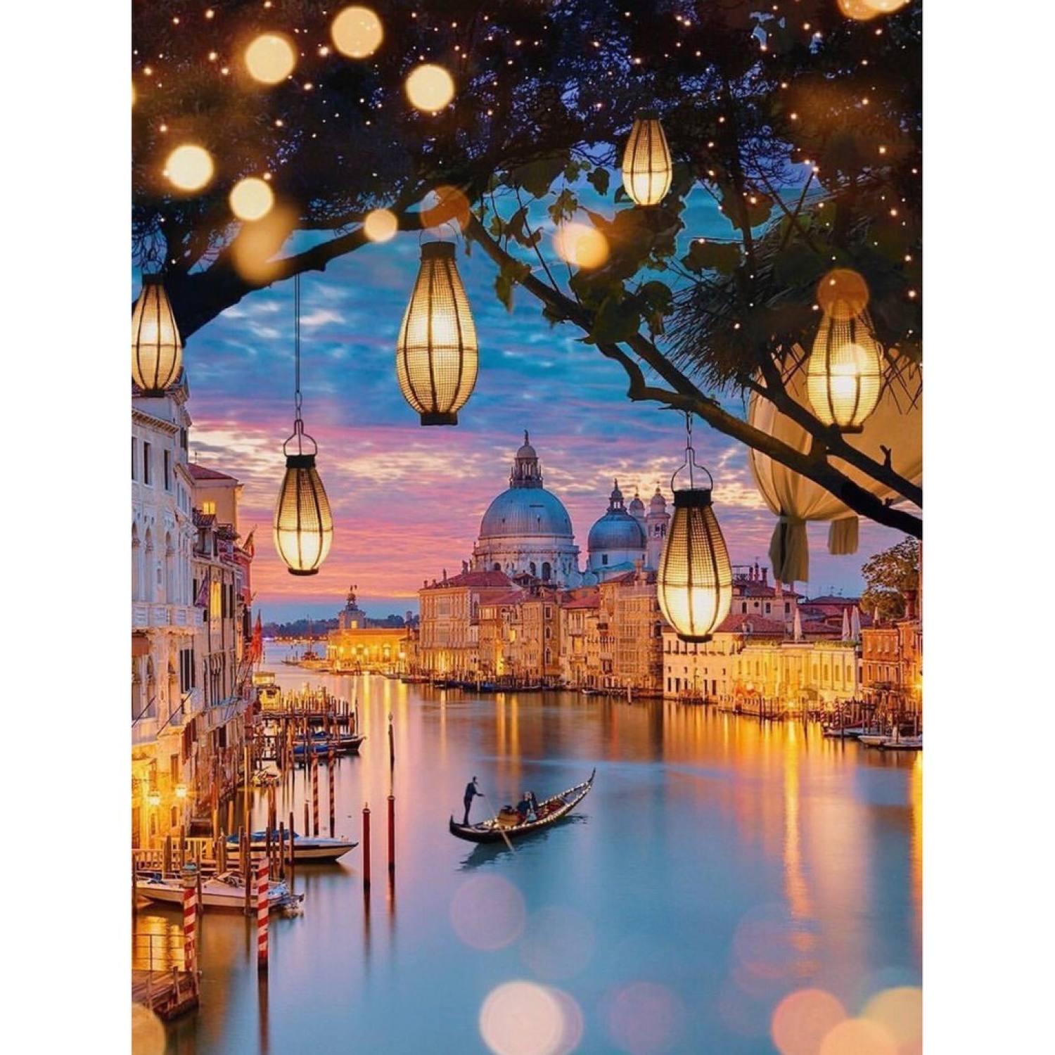 Tranh đá tự đính tự làm 30x40cm giá rẻ in theo yêu cầu, tranh đính đá phong cảnh Anime 5D