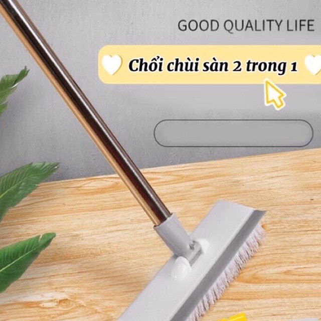 Chổi/Bàn chải sàn nhà tắm, bàn chải sàn nhà vệ sinh nhà bếp bằng nhựa cán dài