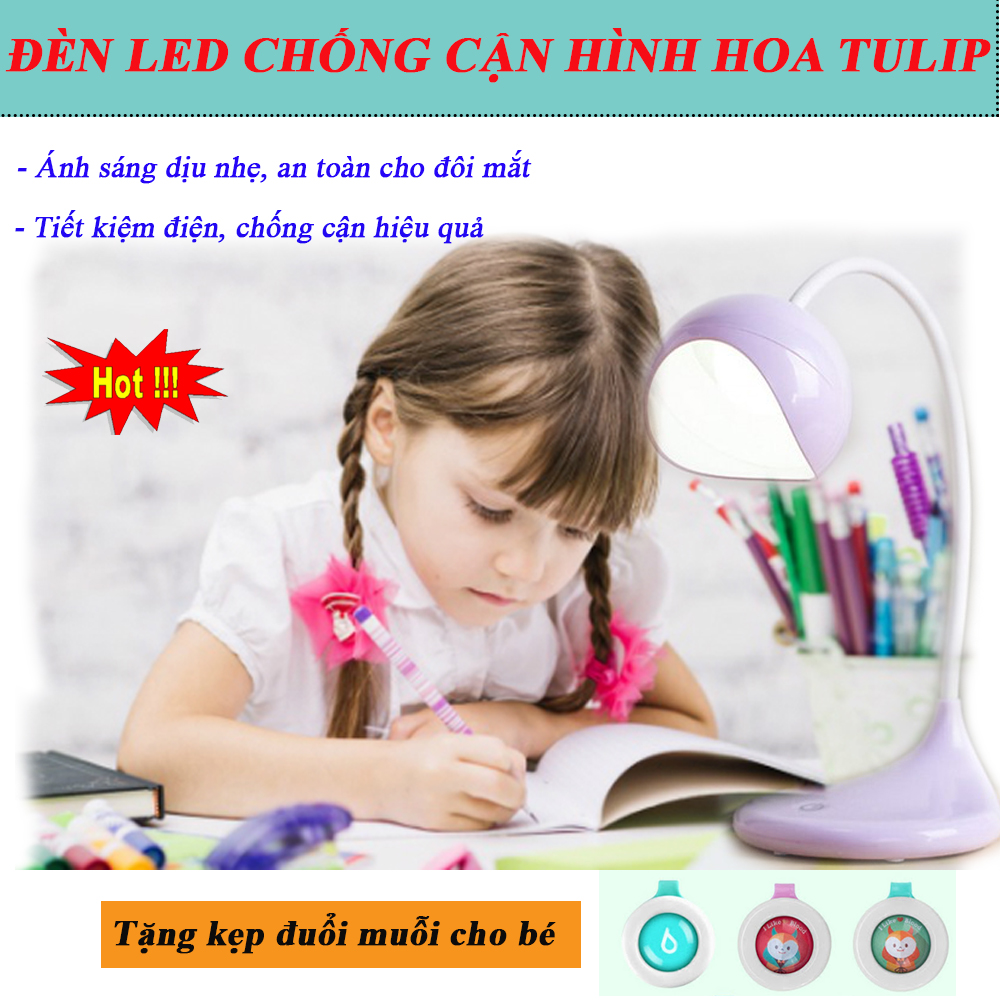 Đèn Chống Cận Hình Hoa Tulip, Đèn Chống Cận Cho Bé, . Ánh Sáng Tự Nhiên, An Toàn Và Bảo Vệ Đôi Mắt, Không Phát Xạ Tia UV,MUA NGAY !!!!