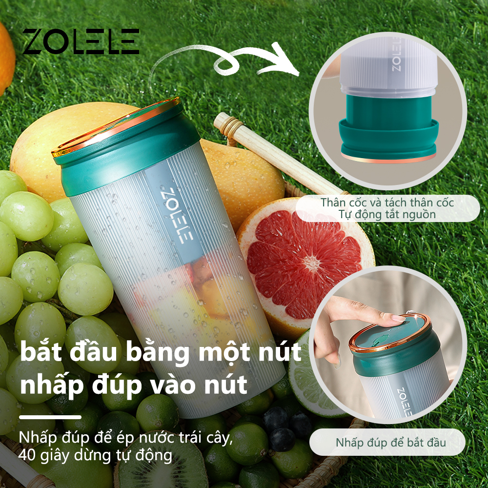 Máy Xay Sinh Tố Cầm Tay ZOLELE Zi100 Máy Xay Sinh Tố Đa Năng may xay thit cá-máy bào đá-máy mài dao-máy ép trái cây mini giá rẻ, máy xay sinh tố mini