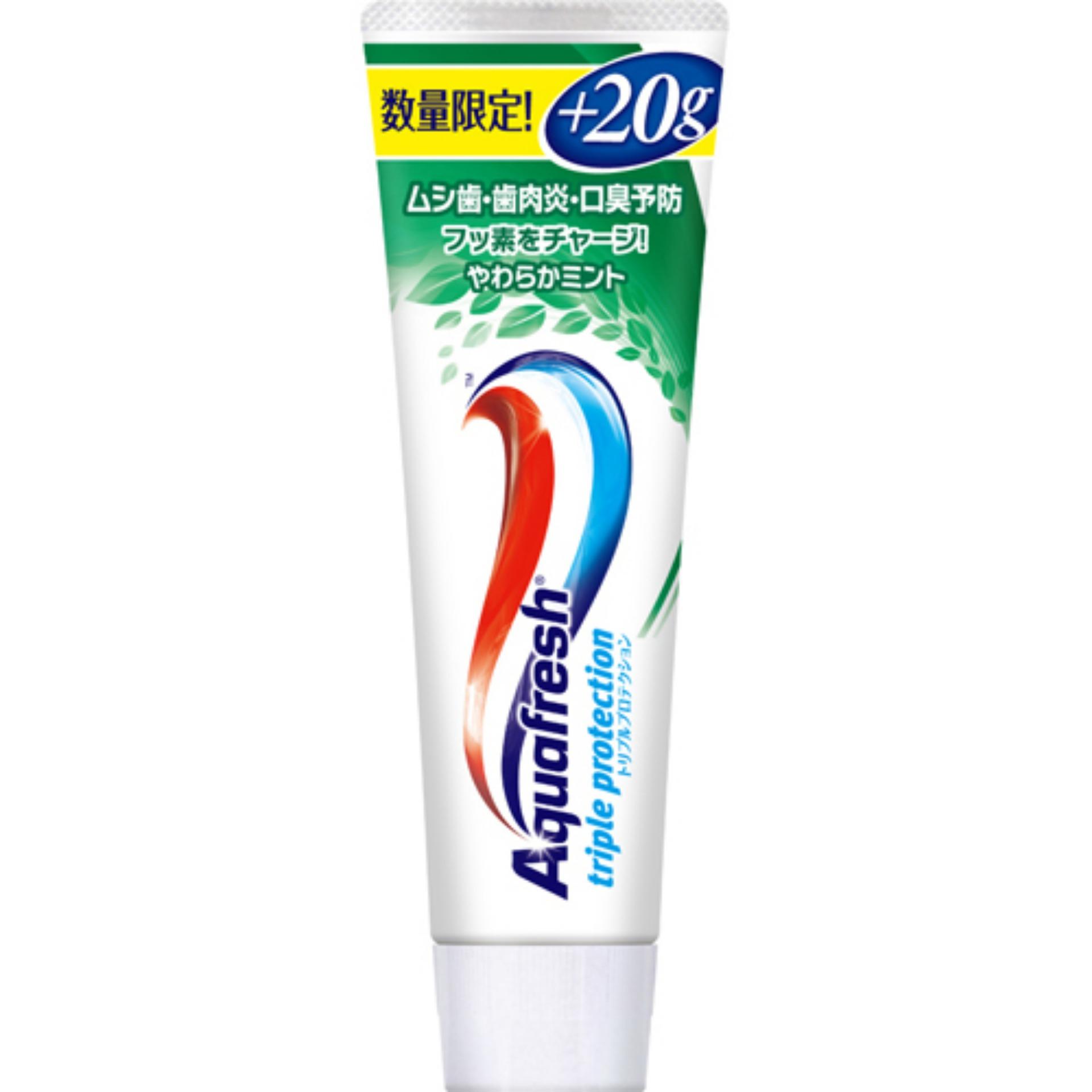 Kem Đánh Răng Aquafresh hương Trà Xanh 160g Của Nhật Bản, được chiết xuất từ trà xanh cho bạn hơi thở thơm mát, bảo vệ răng bạn khỏi sâu răng và các mảng bám, Hàng nội địa Nhật, Ashley Mart