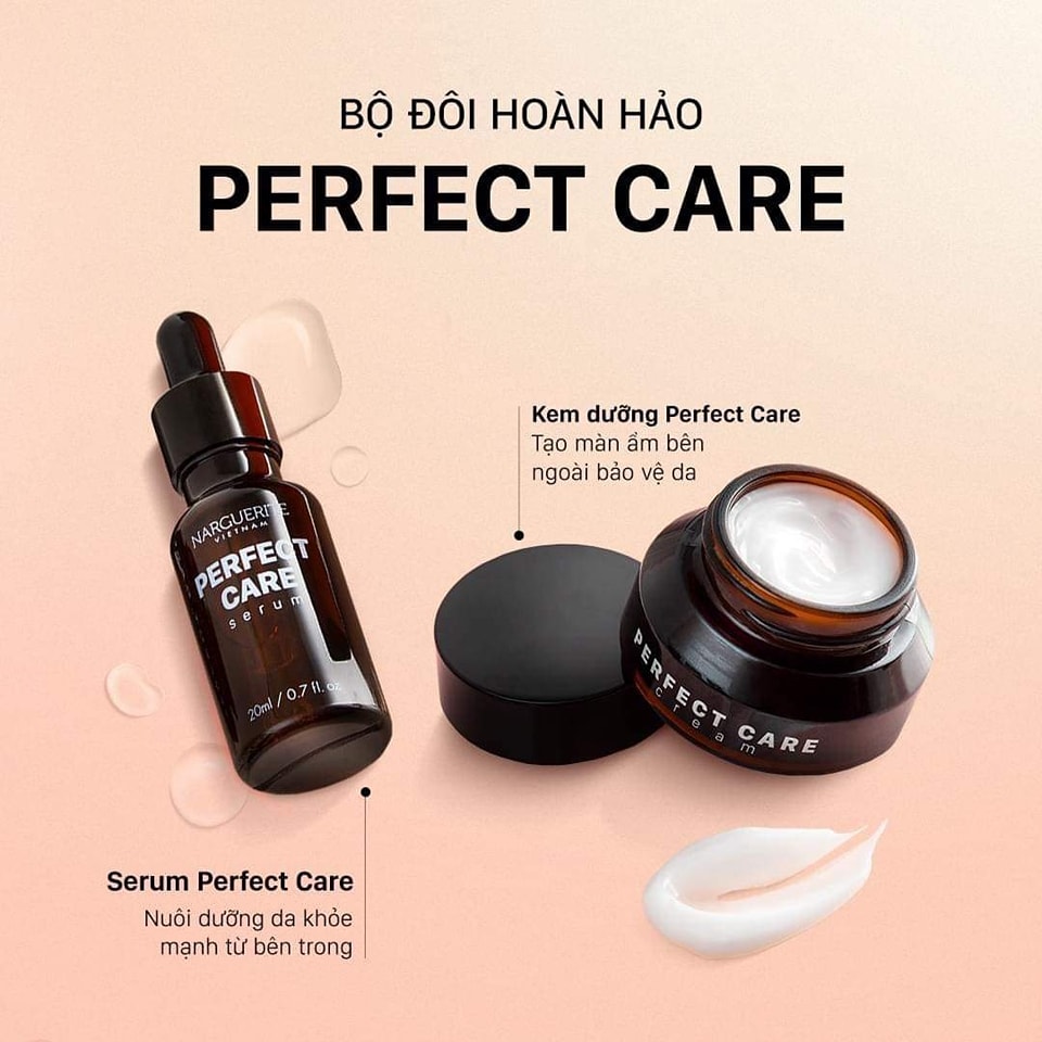 [HCM]Combo dưỡng trắng, tái tạo da ban đêm Perfect Care Narguerite (Serum 20ml + Kem 15G)