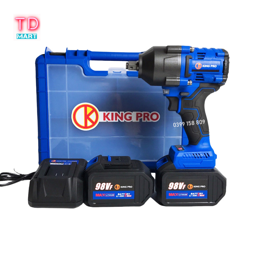 Máy siết bulong dùng pin kingpro lực siết 980nm cực khỏe pin 15 cell