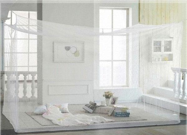 [HCM]Mùng Ngủ Lưới Trắng Đặc Biệt 3M và 4M, Mùng Lưới Trắng dày Dặn và Thoáng Mát