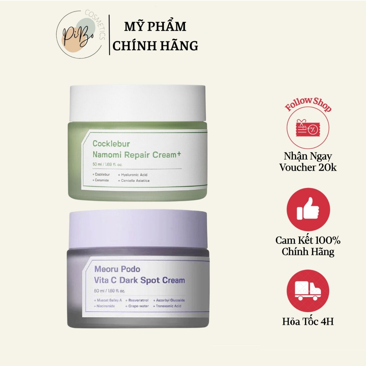 Kem Dưỡng Làm Trắng Sáng Dịu Da MEORU PODO/COCKLEBUR NAMOMI SUNGBOON EDITOR Cream 50gr