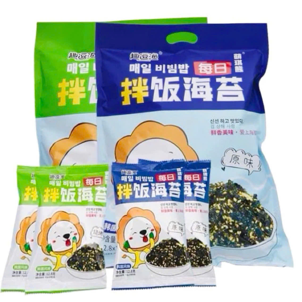 Rong Biển Rắc Cơm túi khổng lồ 128G Ăn Liền Cho Bé