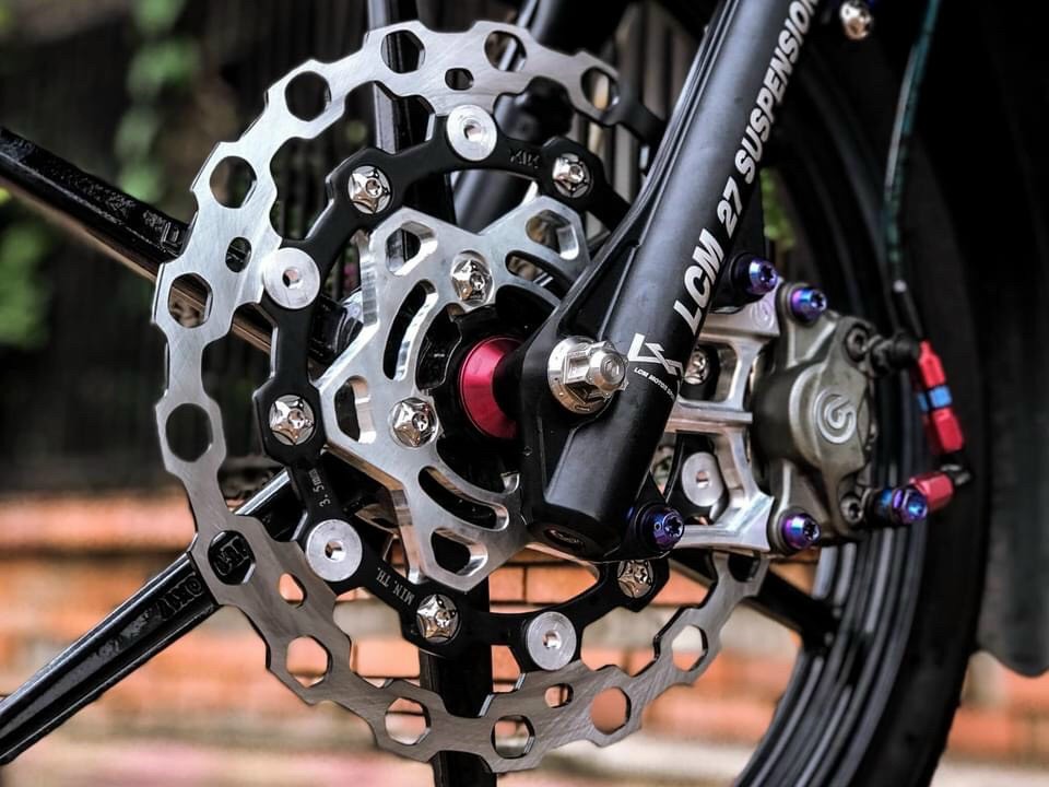 [HCM]COMBO 4 ốc đĩa kiểu nhập Thái Lan mẫu mới nhất dùng cho tất cả các dòng xe sử dụng thăng đĩa (màu xanh lá) Hoành Sơn