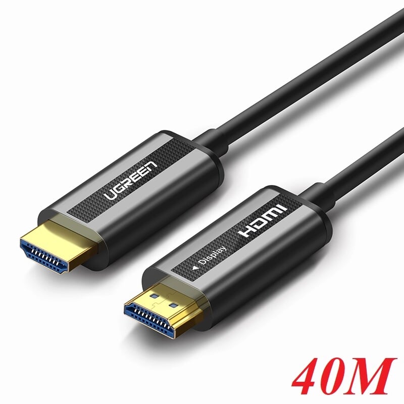 Ugreen 50218 40m màu đen cáp tín hiệu hdmi chuẩn 2.0 sợi quang cao cấp hd132