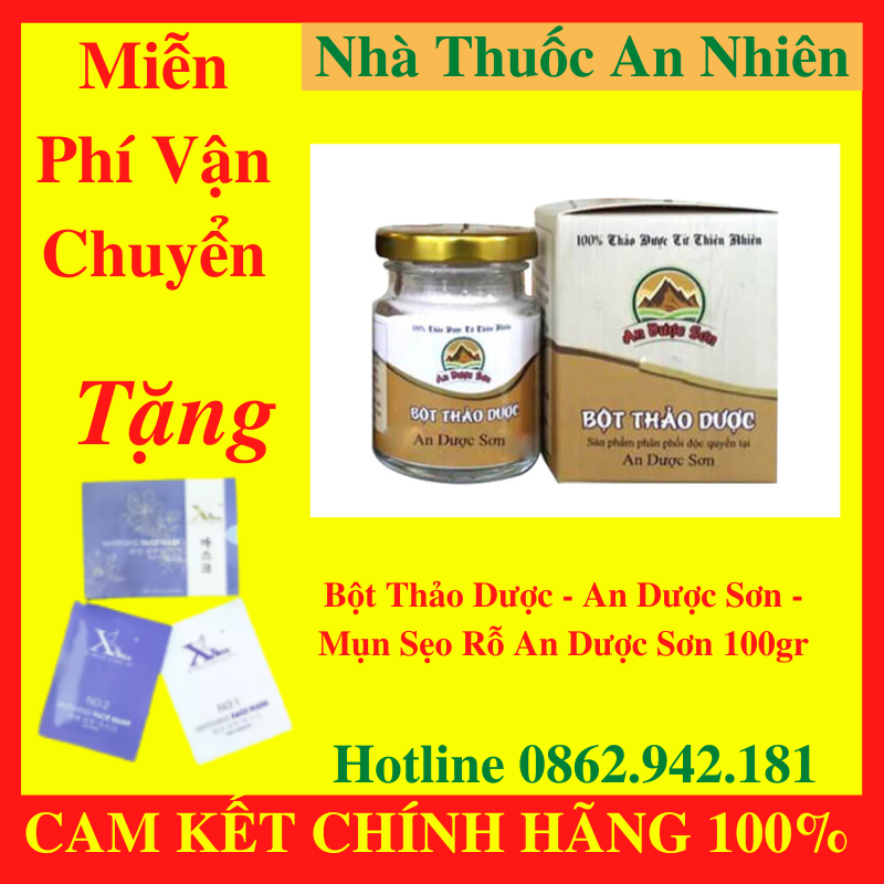 Bột thảo dược - an dược sơn - mụn sẹo rỗ an dược sơn 100gr – xóa tan nỗi lo về mụn - an nhiên 1