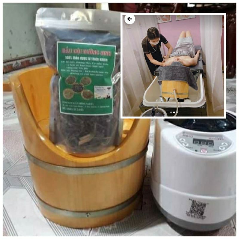 Combo thùng xông đầu Bồn thảo dược xông hơi thiết kế bền đẹp - Thùng gỗ xông hơi - Máy xông hơi - Bồn xông đầu dưỡng dinh - Bồn gỗ xông hơi