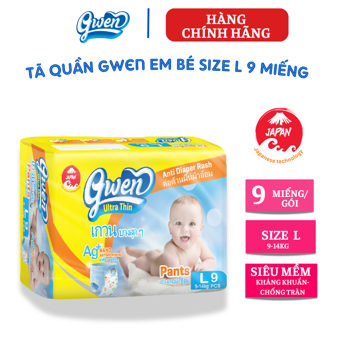 {Hàng chính hãng} Tã quần em bé GWEN  bỉm quần siêu thấm khô thoáng chống hăm khử mùi