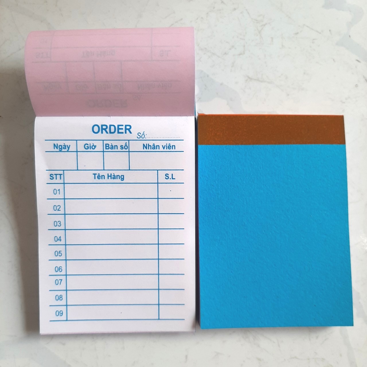 10 quyển Order/Cùi xé 2 liên 7x10 (50 bộ) - 100 tờ