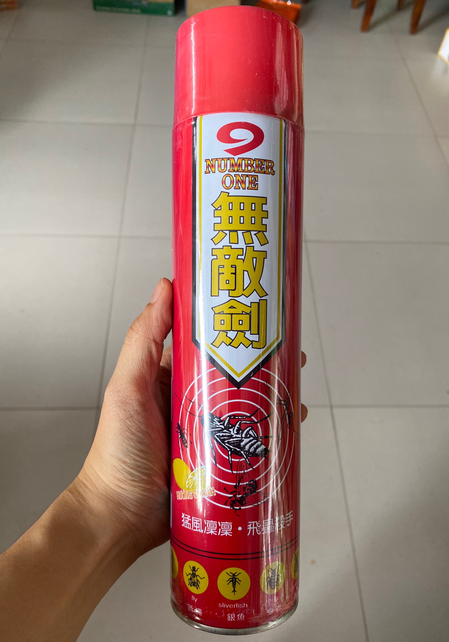Bình xịt côn trùng 600ml - bình xịt muỗi số 9 - xịt đỏ