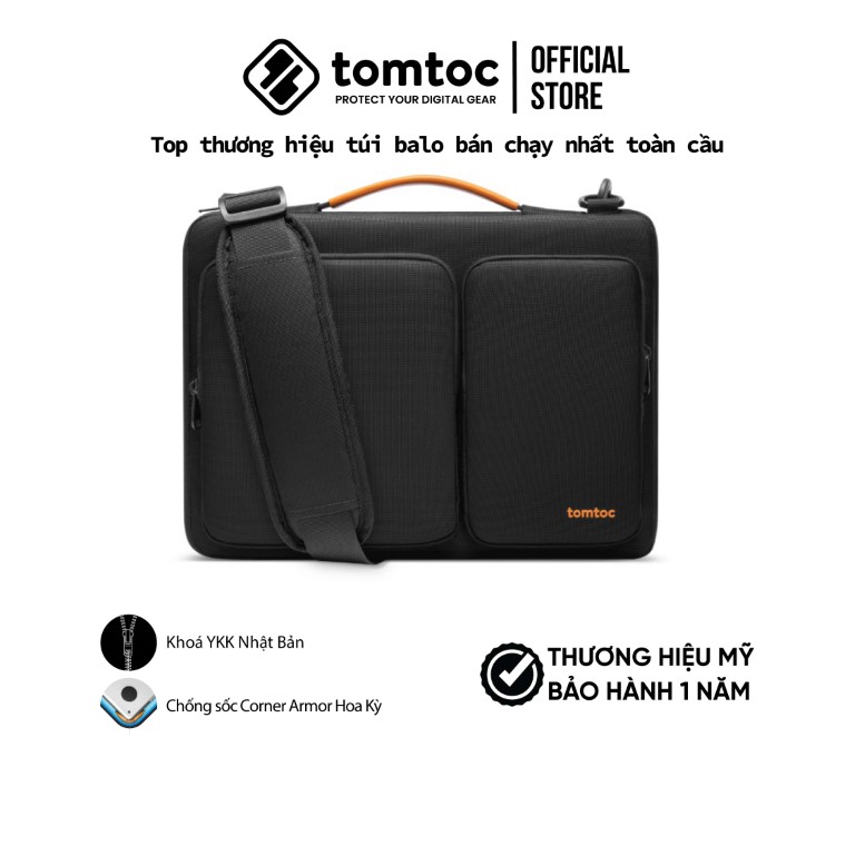 Túi đeo tomtoc 360 shoulder bags for ultrabook/macbook pro 13/13.3/15/16 inch - a42, hàng chính hãng