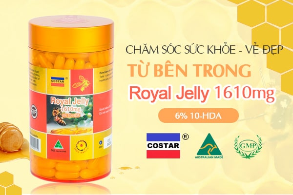 sữa ong chúa costar royal jelly 1610mg giúp tăng cường sinh lực và thể lực 1