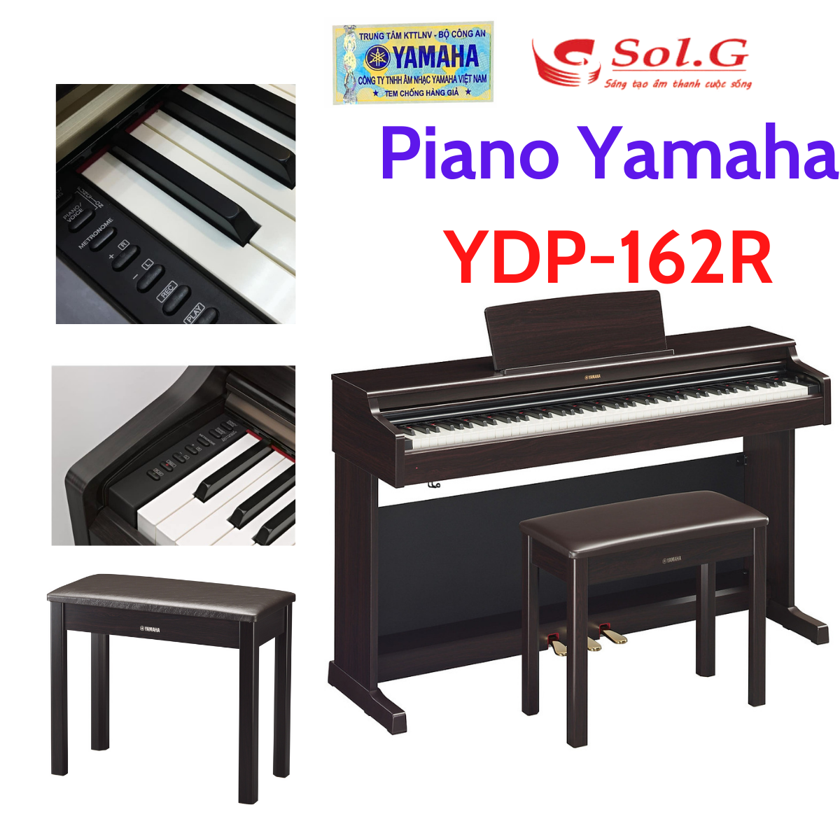 Đàn Piano Yamaha YDP-162R Chính Hãng - Phân Phối Sol.G Hà Nội
