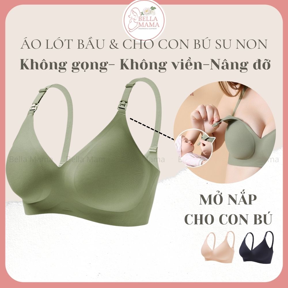 Áo Lót Bầu Áo Ngực Cho Con Bú Chất Su Không Gọng Không Viền Mỏng Mềm Nhẹ Thấm Hút Rất Tốt -TM03