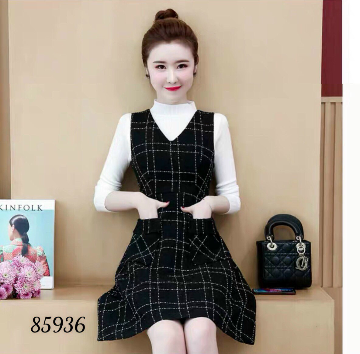 Đầm phối tay dài 2020 siêu dễ thương