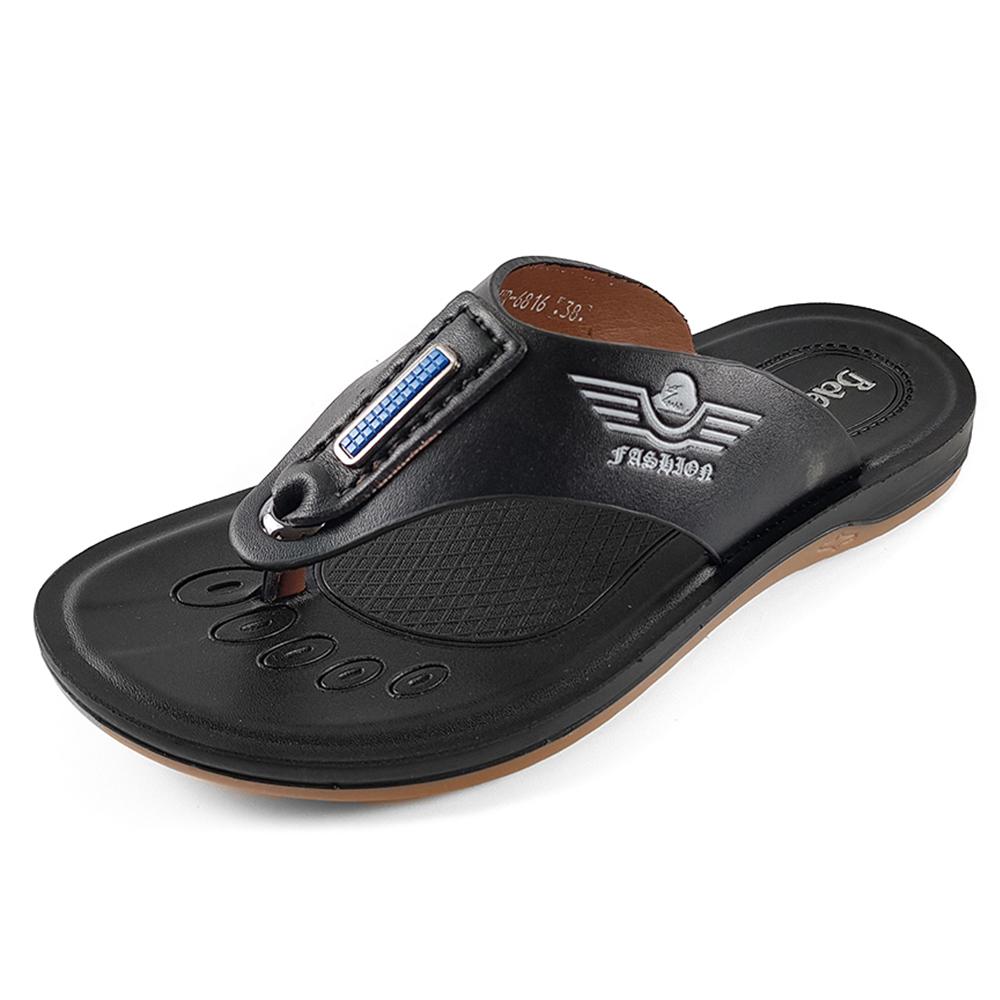 Dép Kẹp Nam Dép Xỏ Ngón Nam Da Bò Thật Ensado KE0916 (Đen - Nâu)