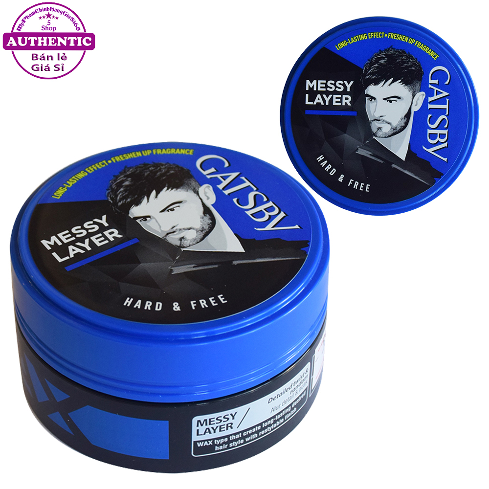 Wax tạo kiểu tóc gastby british styling for men 75g màu xanh