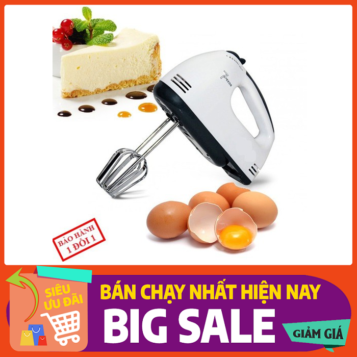 Máy đánh trứng cầm tay 7 cấp tốc độ 180W- TẶNG KÈM 2 QUE ĐÁNH BỘT