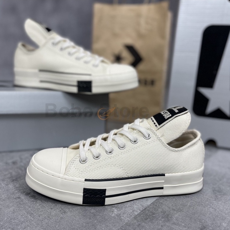 Giày converse chuck 70 x rick owens drkstar low white