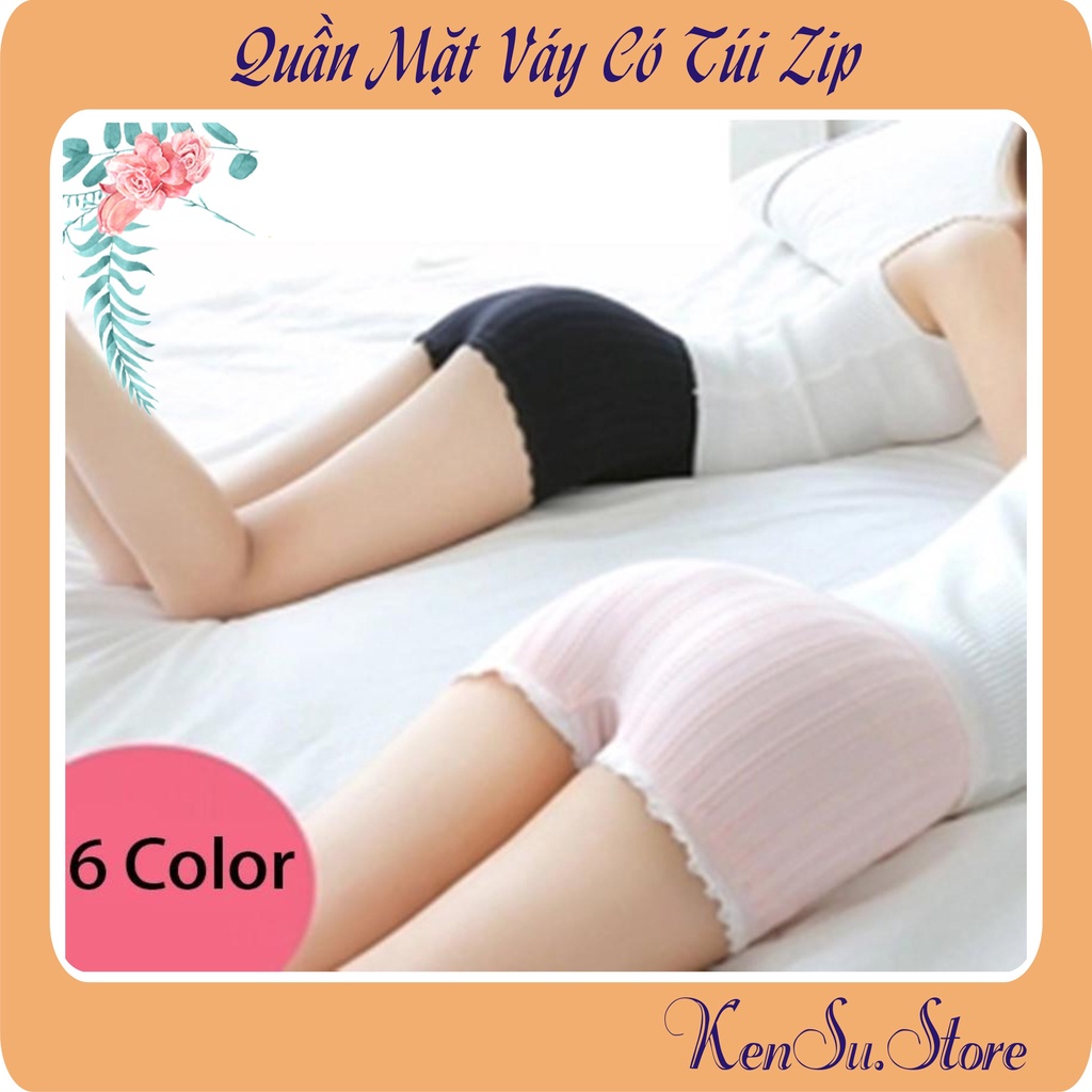 Quần mặc váy loại 1 túi zip co giãn tốt