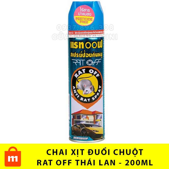 Chai xịt chuột thái lan rat off - anti rat spray thai lan 200ml