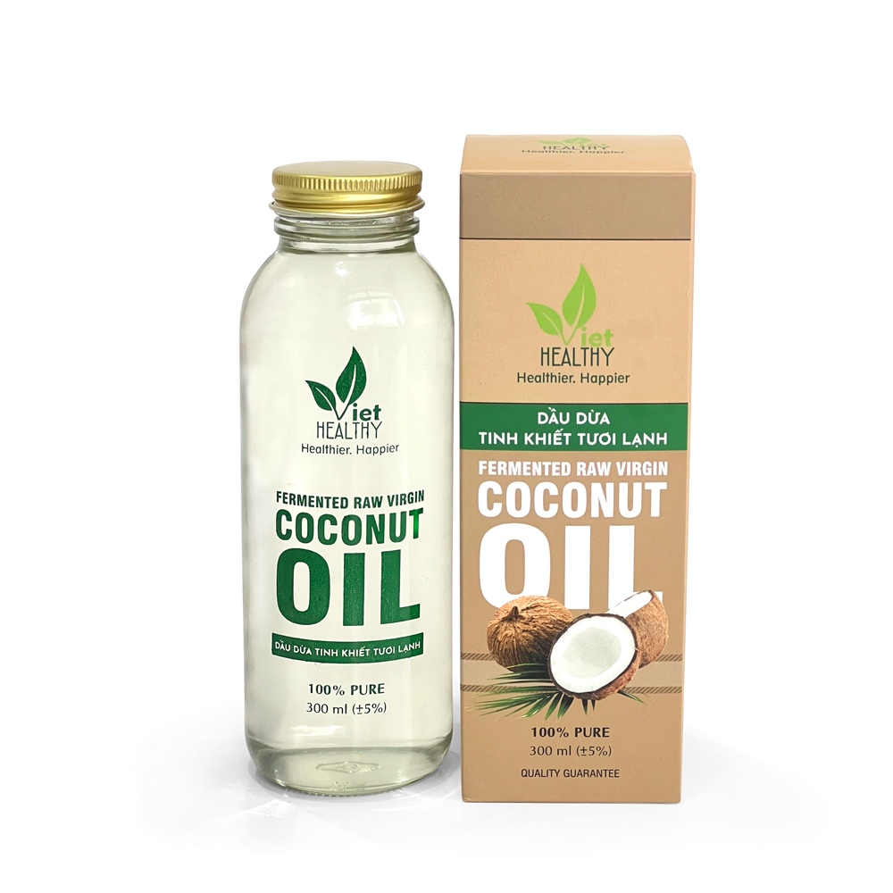 Dầu dừa tinh khiết lên men tách lạnh Viet Healthy 300ml