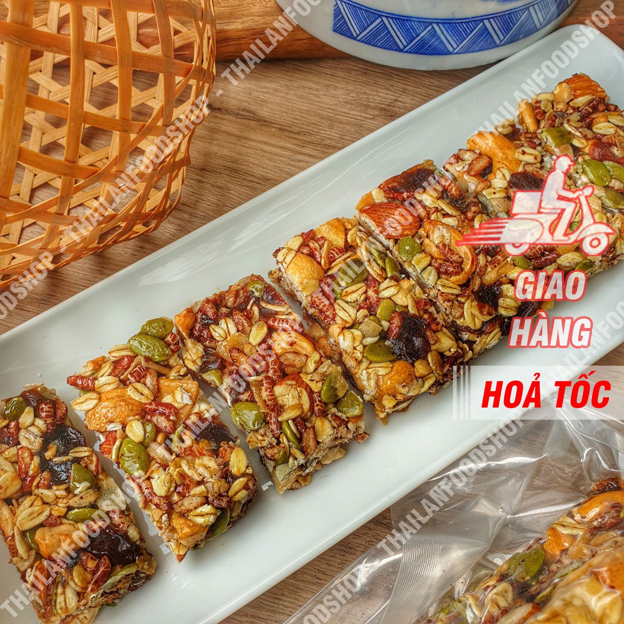 Granola Bar - Thanh Hạt Dinh Dưỡng Túi 100Gr (Hút Chân Không) - Thanh Ngũ Cốc