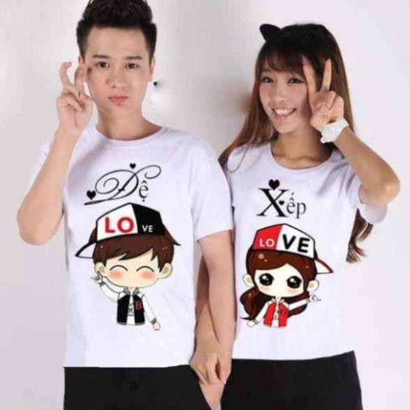 Áo thun đôi xếp đệ ngắn tay, KIỀU ANH FASHION chuyên phối set quần áo, áo thun nam nữ, áo đôi, áo gia đình