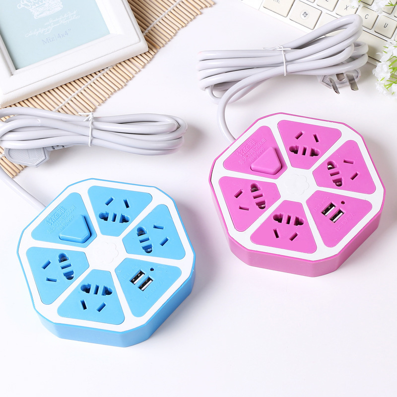 Ổ cắm điện  ✅  Ổ cắm thông minh hình trái cam 2 chấu ✅ Tích hợp cắm sạc điện thoại  USB